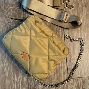 MZ Wallace quilted Madison Crossbody. Caramel color. Like new !